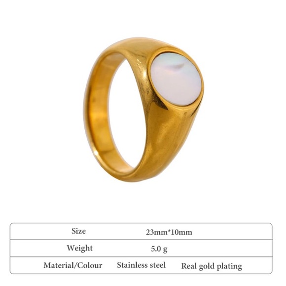 ๐18K gold plated shell ring - Picture 3 of 6